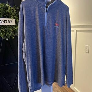 Footjoy Men's Heathered Blue 1/4 Zip Pullover